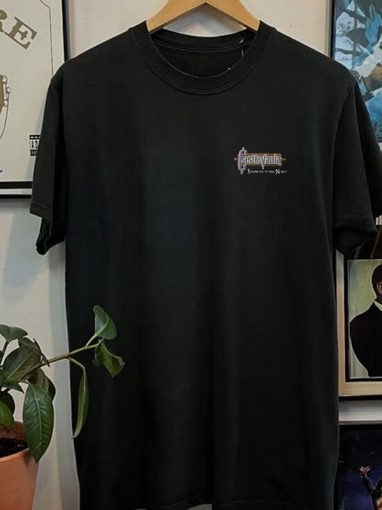 Memoriesrus E Other - 90s Castlevania Symphony Of The Night Washed Black Tee